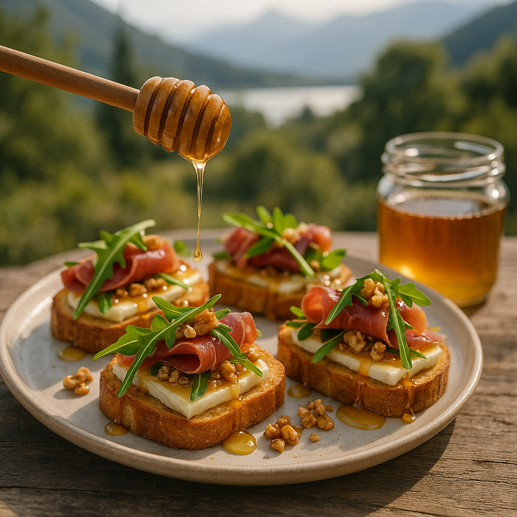 Canapés de miel: un bocado dulce que conquista todos los paladares