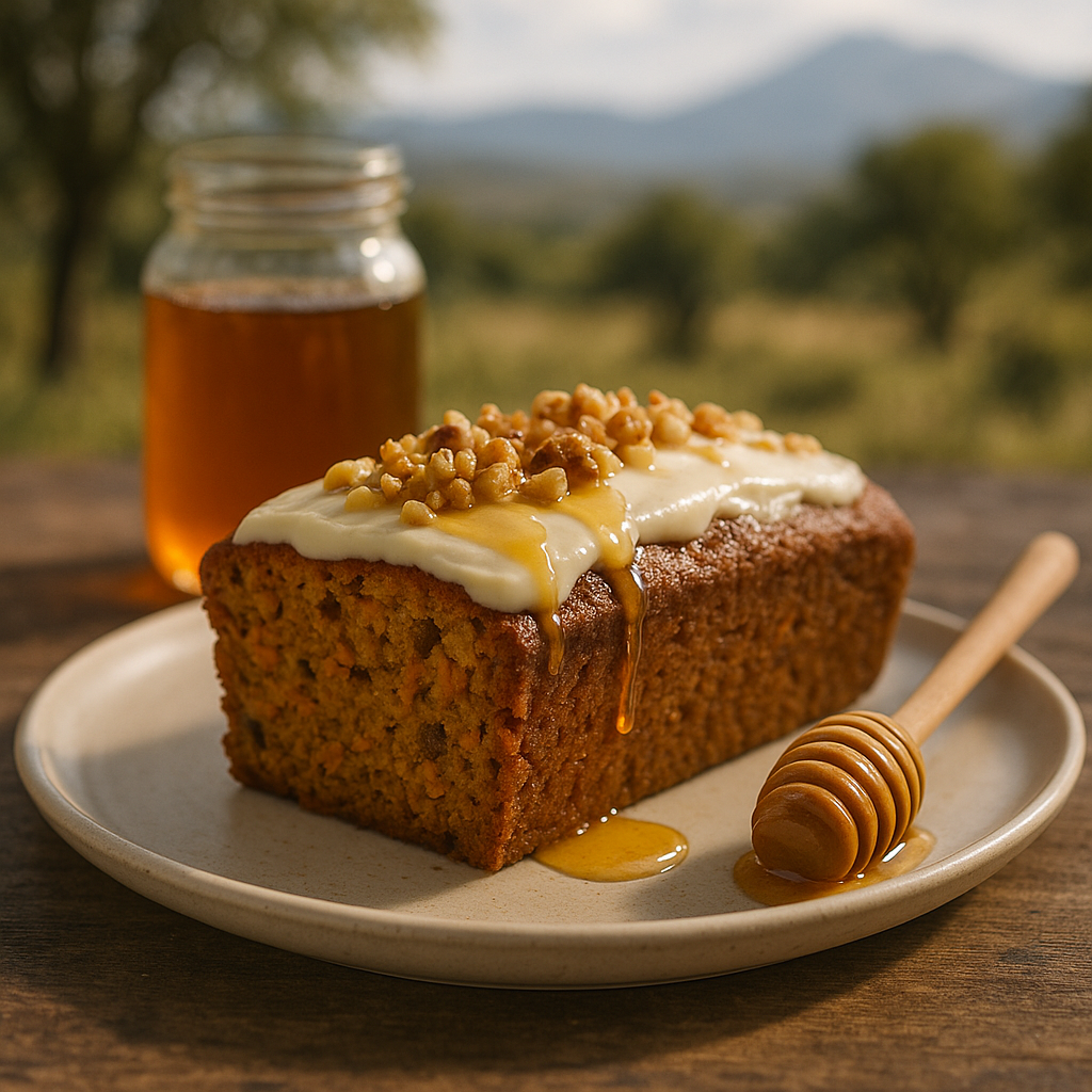 Descubre el placer de los postres sin azúcar refinada con un delicioso budín de zanahoria y miel natural