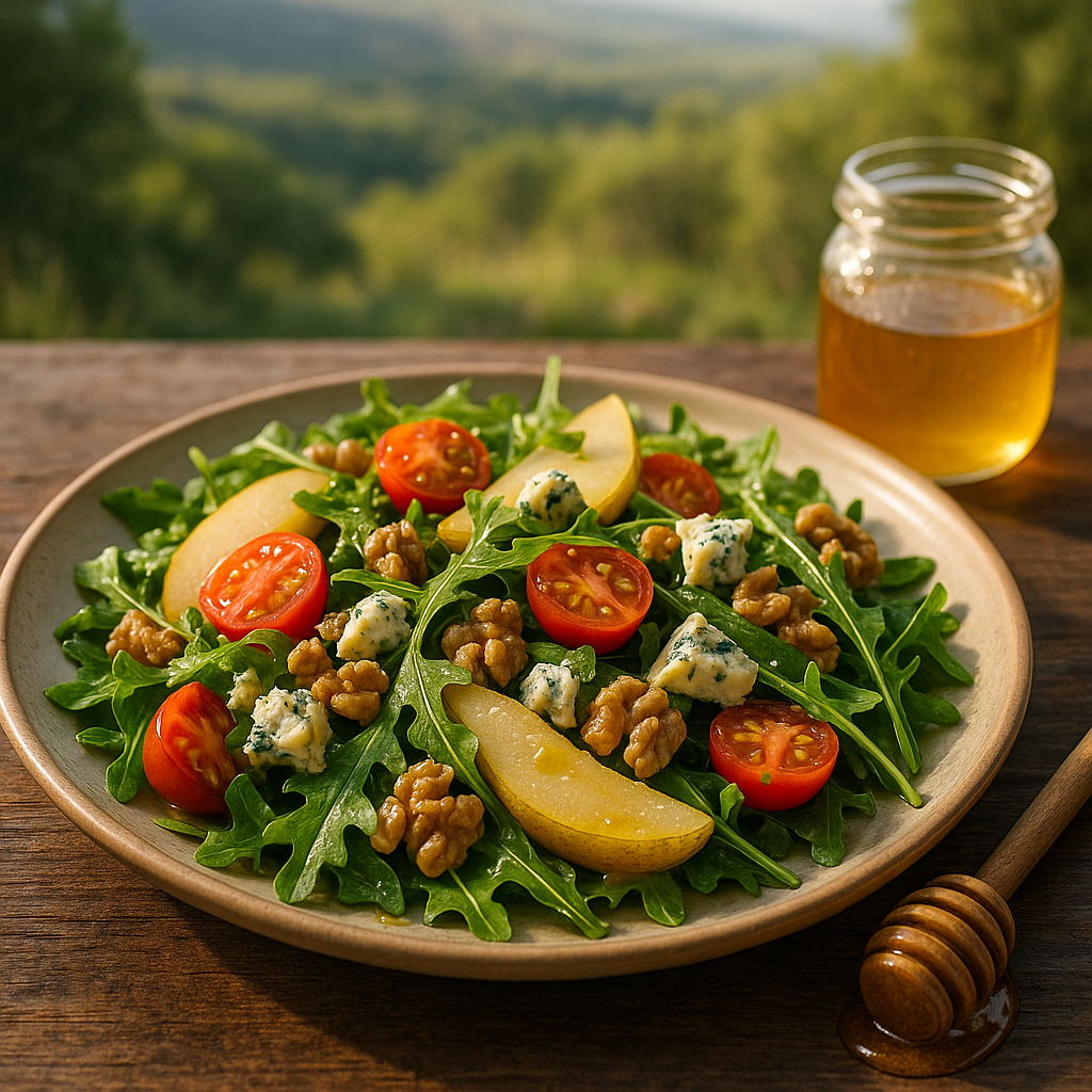 Deliciosa ensalada de rúcula y miel: una explosión de sabores frescos