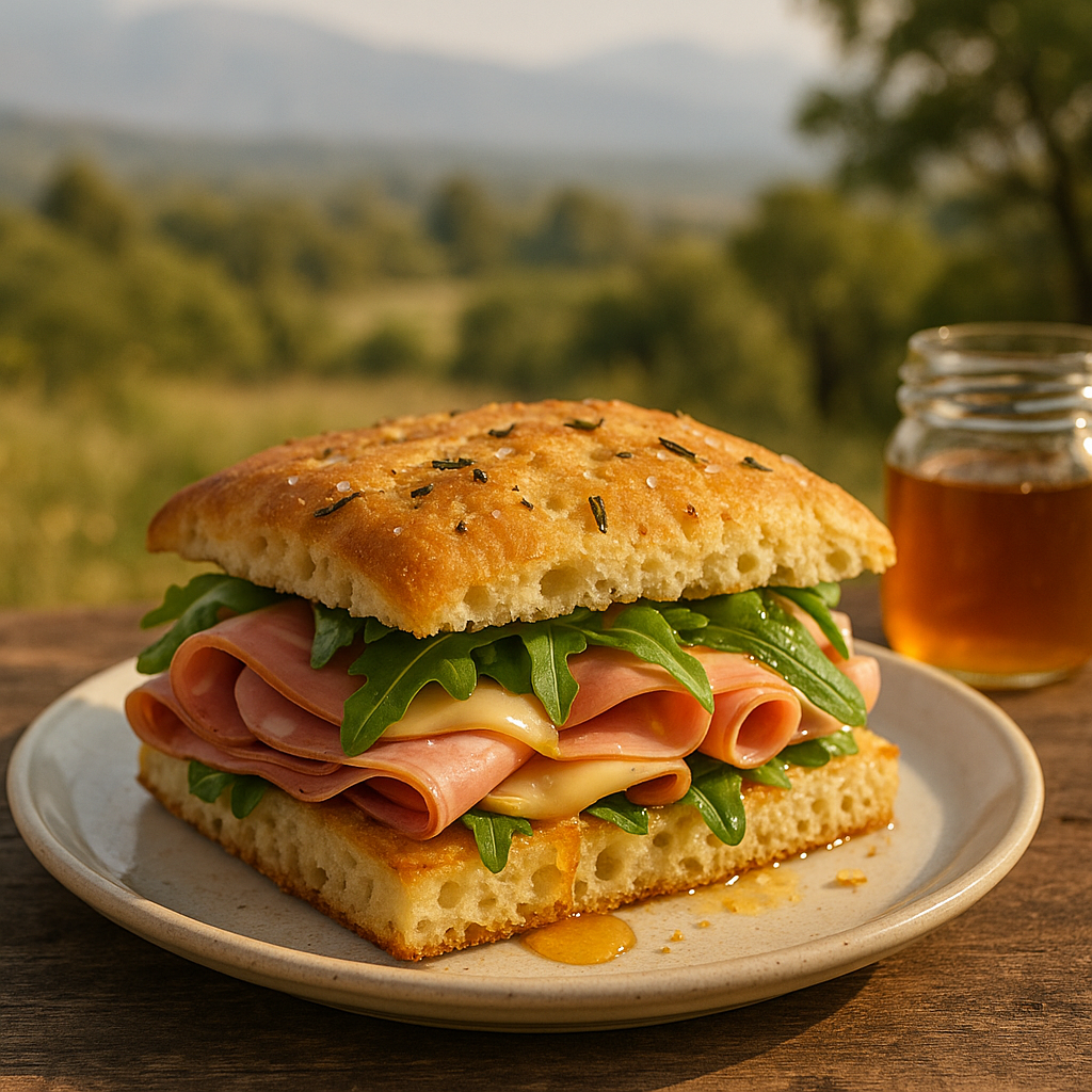 Sabores del Mundo en Un Solo Bocado: Sándwich de Mortadela en Focaccia
